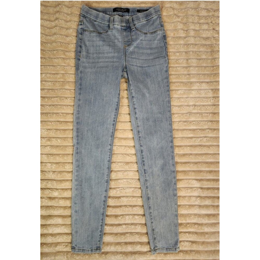 Judy Blue Light Wash Denim Jeans Women Size 1 25 Skinny Stretch Casual Pull On